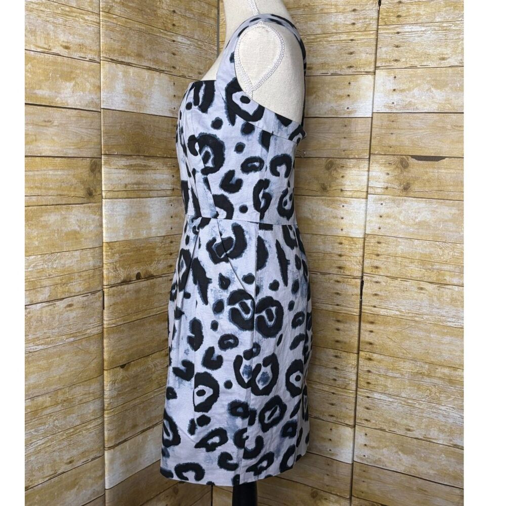 VINCE CAMUTO ANIMAL PRINT CRISS CROSS CONCERT FESTIVAL SEXY BLUE DRESS SIZE 14 - Picture 3 of 6